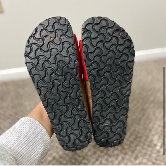 BIRKENSTOCK PAPILLIO Red Jeweled Slide Sandals Size 37 - 6.5 - Picture 4 of 5